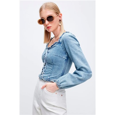 Bustier vaquero Azul claro