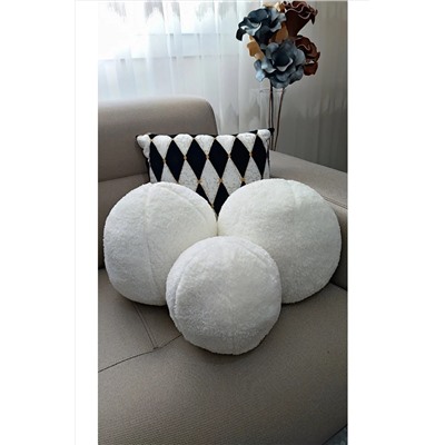 oneplise 3- Lü Top Kırlent / Yastık 2 Büyük Ekru/ 1 Küçük Ekru ( 42cm / 25cm) TYCUBC73HN169754718021704
