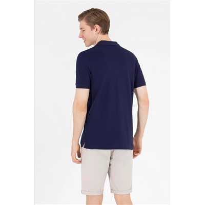 Erkek Lacivert Basic Polo Yaka Tişört