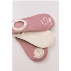 Pack 3 calcetines slip on Snoopy rosa