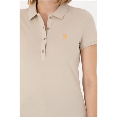 Kadın Taş Basic Polo Yaka Tişört