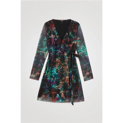 Vestido corto plisado arty