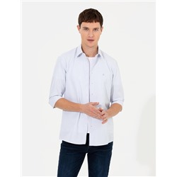 Açık Mavi Slim Fit Uzun Kollu Gömlek