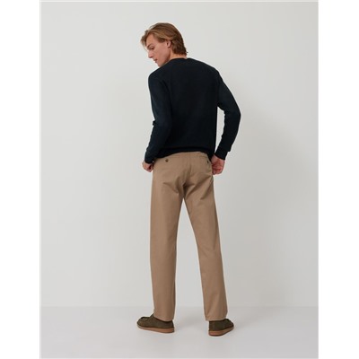 Pantalón de Sarga Regular Fit, Hombre, Beige