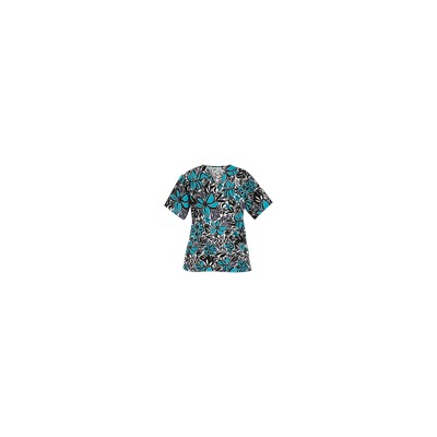 UA Tropical Delight Turquoise Print Scrub Top
