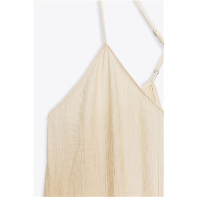 FLOWY TEXTURED JUMPSUIT
