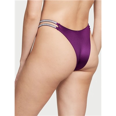 VERY SEXY Crotchless Shine Strap Lace Brazilian Panty
