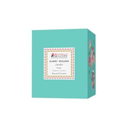 Кружка, 300 мл, на подставке, фарфор P, зеленая, Камелии, Jardin, 62609