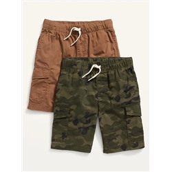 Non-Stretch Twill Jogger Shorts 2-Pack for Boys (At Knee)