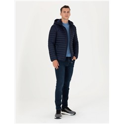 Lacivert Slim Fit Mont