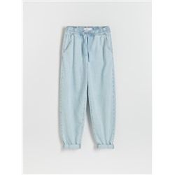 Balloon-Jeans mit elastischem Taillenbund