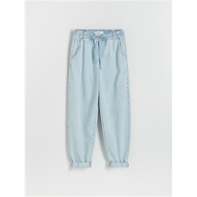 Balloon-Jeans mit elastischem Taillenbund