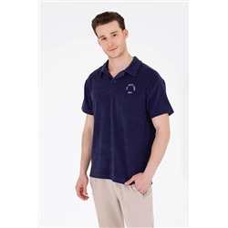Erkek Lacivert Comfort Polo Yaka Tişört