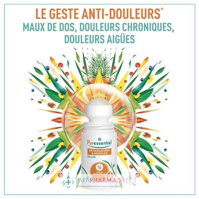 Puressentiel Articulations & Muscles Roller aux 14 Huiles Essentielles 75 ml