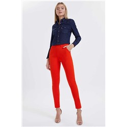 Lee Cooper Kadın Dawn Slim Fit Pantolon Kırmızı 199 INF 221001
