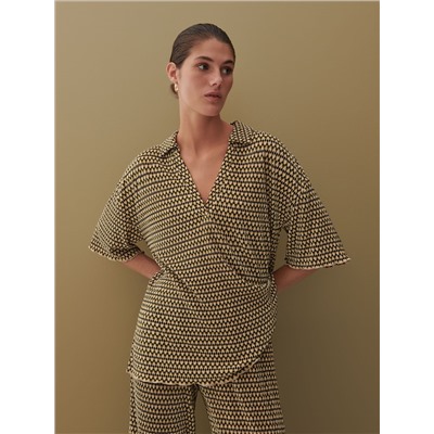 Gemusterte Bluse