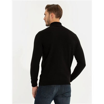 Siyah Slim Fit Kazak