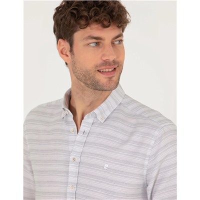Antrasit Slim Fit Uzun Kollu Gömlek