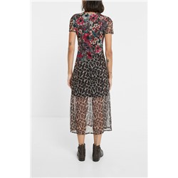 Vestido flores animal print
