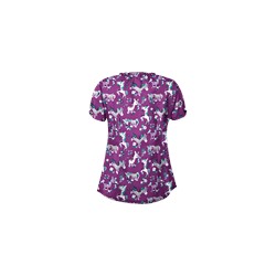 UA Frolic In The Flowers Berry Burst Print Scrub Top