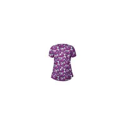 UA Frolic In The Flowers Berry Burst Print Scrub Top