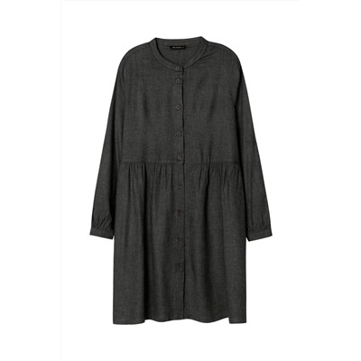 Vestido camisero Gris oscuro