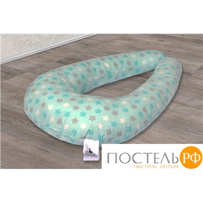 111060190-45З Многофункциональная подушка Comfy Baby 60х85 звезды бирюзовый