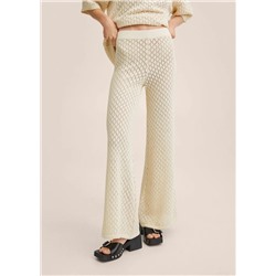 Pantalón punto calado -  Mujer | MANGO OUTLET Melilla