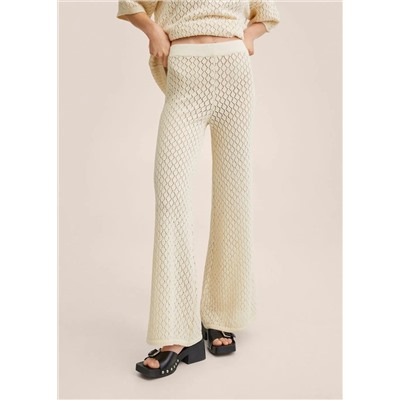 Pantalón punto calado -  Mujer | MANGO OUTLET Melilla