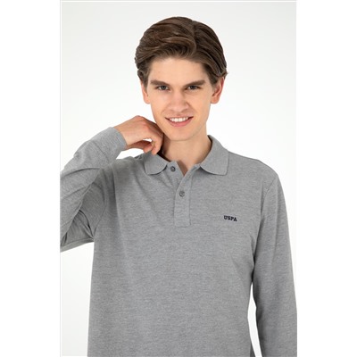 Erkek Gri Melanj Basic Sweatshirt