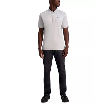 KARL LAGERFELD PARIS Men's Slim Fit Short Sleeve Signature Logo Polo Shirt