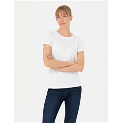 Beyaz Regular Fit Basic Tişört