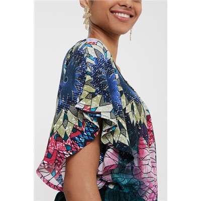 Blusa fruncido cintura