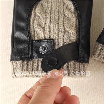 Женские перчатки из комбинированных материалов  ZAR*A