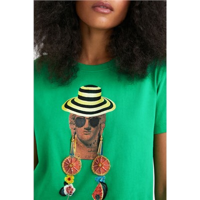 Camiseta cropped arty