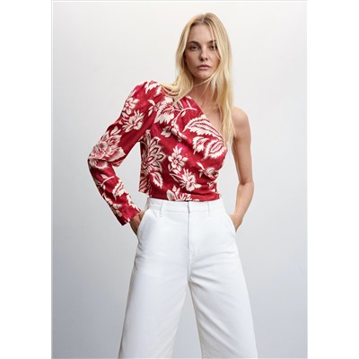 Blusa asimétrica estampada