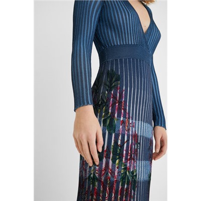 Vestido plisado flores