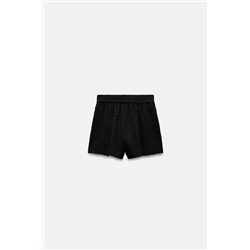 BERMUDA SHORTS WITH CUTWORK EMBROIDERY