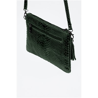 Bandolera de piel Ermine - Verde