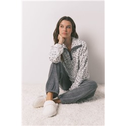 Pijama largo polar animal print