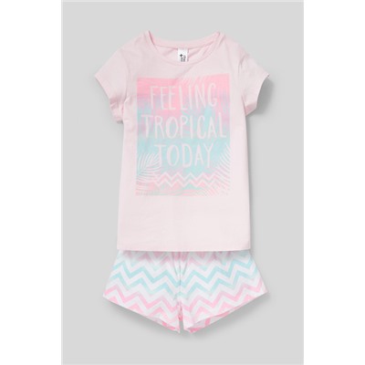 Shorty-Pyjama - Bio-Baumwolle - 2 teilig