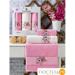 11779 Комп. Пол. MERZUKA махр. в короб. (50x90/2)(70х140/1) 3 шт. DURU розовый