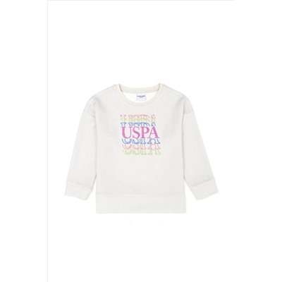 Kız Çocuk Taş Bisiklet Yaka Sweatshirt