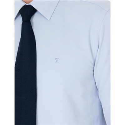 Açık Mavi Slim Fit Uzun Kollu Basic Gömlek