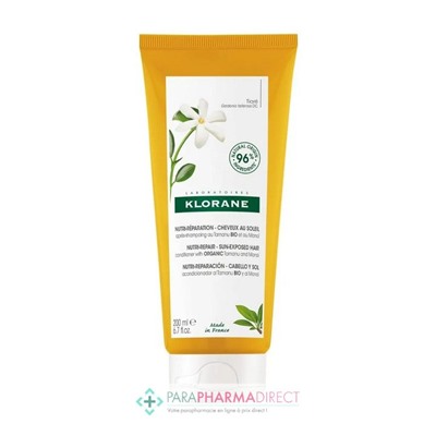 Klorane Tamanu BIO & Monoï Après-Shampoing Nutri-Réparation - Cheveux au Soleil 200ml