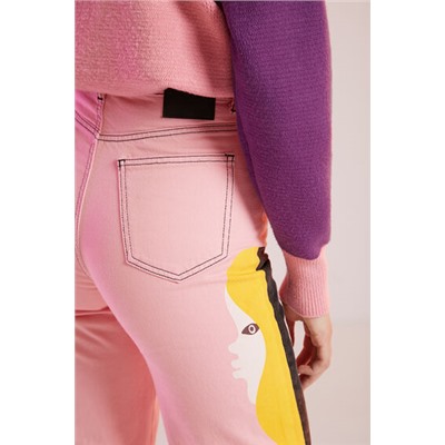 Pantalón culotte cropped