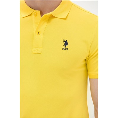 Erkek Koyu Sarı Basic Polo Yaka Tişört