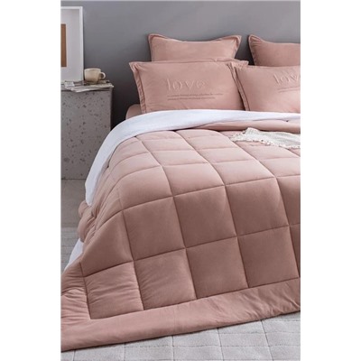 Bobigny SuperSoft Tek Kişilik Comforter Set - Pudra