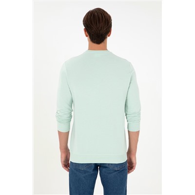 Erkek Su Yeşili Sweatshirt