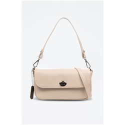 Bandolera de piel Ardenno - Beige claro